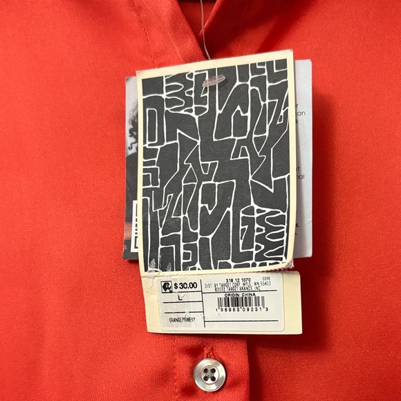 Bright Red Button-Up Shirt - Picture 2 of 5